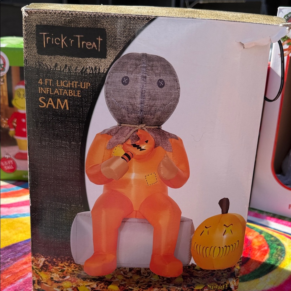 Spirit Trick 'r Treat Inflatable Sam with Pumpkin